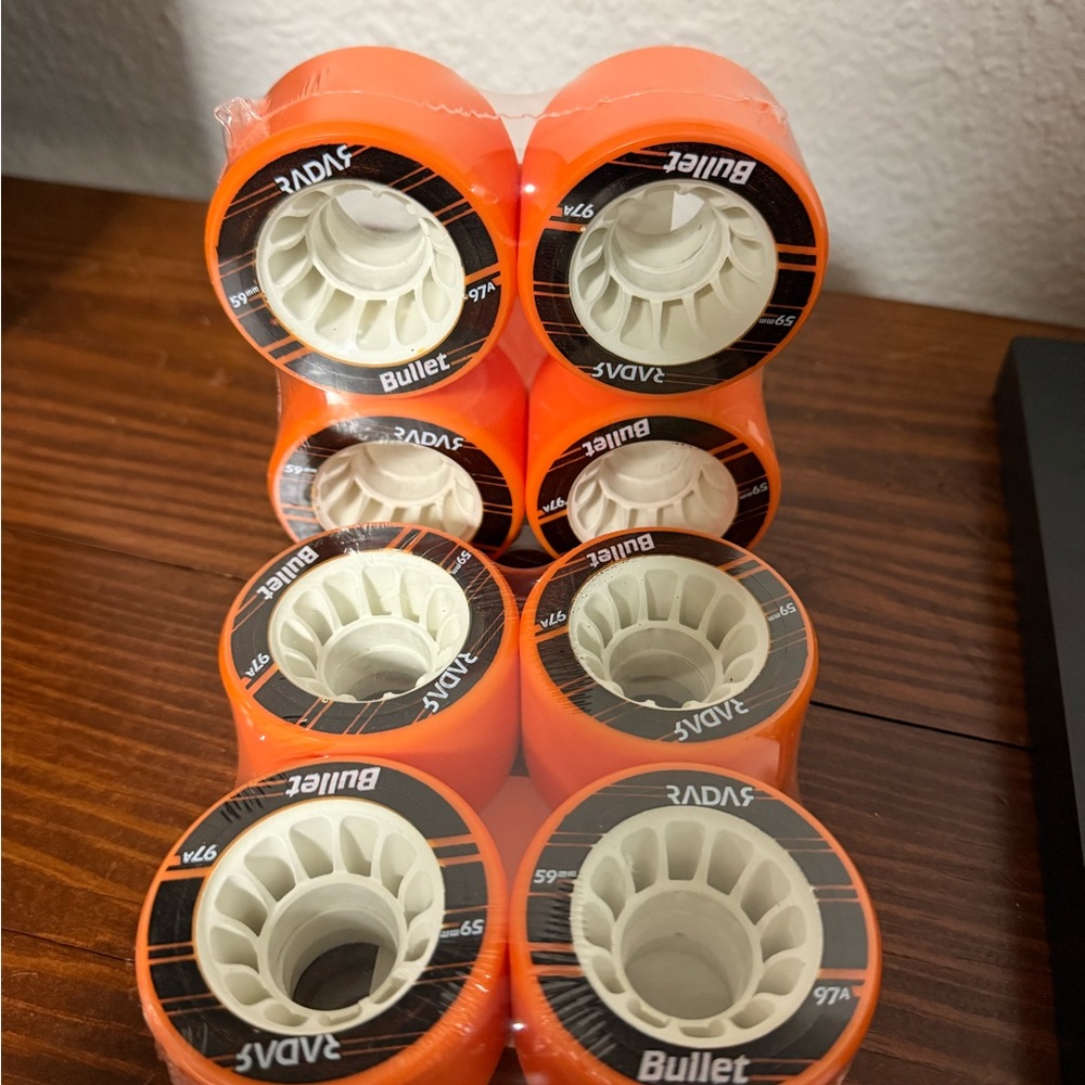 Radar Bullet Orange Roller Derby Skate Wheels